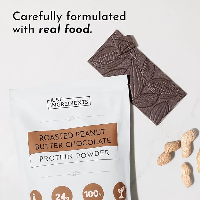 Roasted Peanut Butter Chocolate Protein Powder ??30-Serving Blend with 100% Grass-Fed Whey &