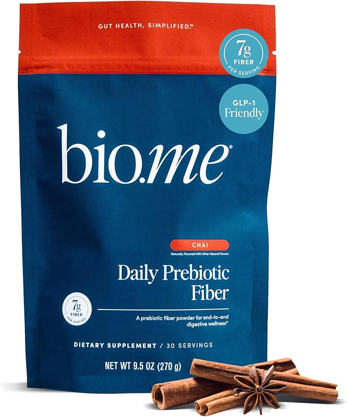 Daily Prebiotic Fiber Powder Chai - 7g Per Serving - Soluble & Insoluble Fiber Supplement Powder