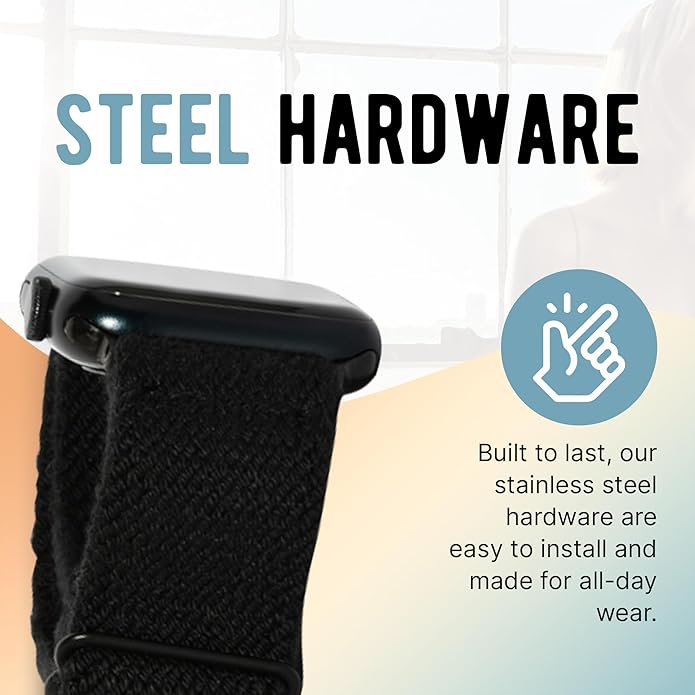 Braxley Bands - Organic Cotton Watch Bands For Women and Men, Compatible With All Apple Watch Sizes