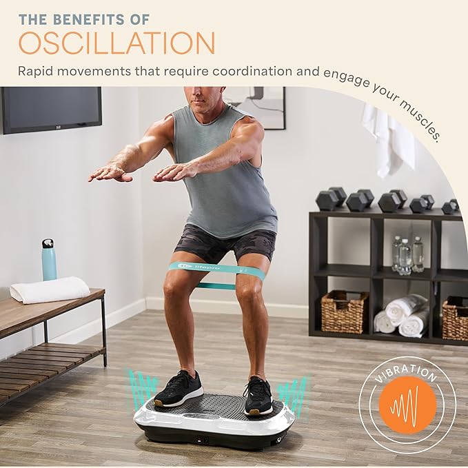 Lifepro Waver Vibration Plate Exercise Machine for Lymphatic Drainage, Muscle Activation, Full-Body