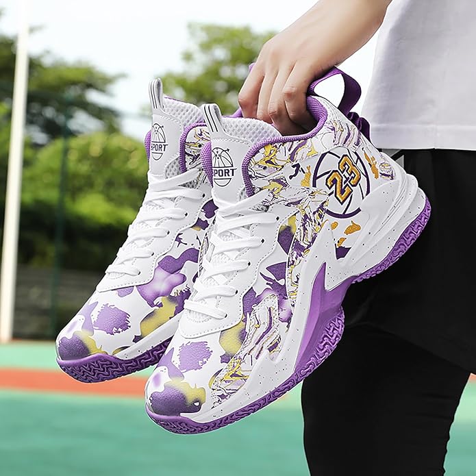 Boys Basketball Shoes Breathable Indoor Athletic Shoes Youth Outdoor Fashion Sneakers Comfortable