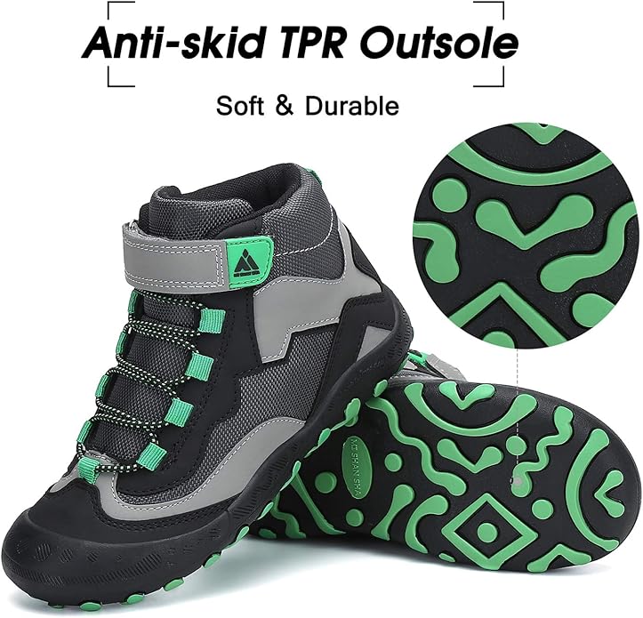 Mishansha Kids Hiking Boots Toddler Girls Boys Hiking Shoes Water-Resistant Anti-Collision Non-Slip