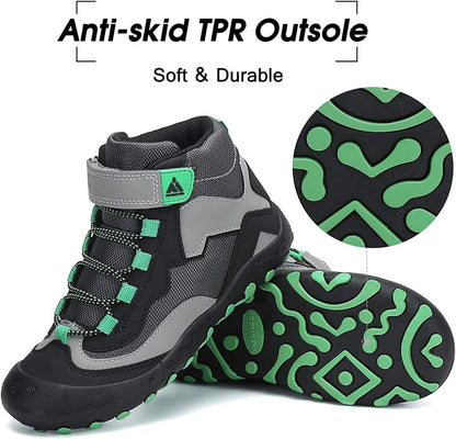 Mishansha Kids Hiking Boots Toddler Girls Boys Hiking Shoes Water-Resistant Anti-Collision Non-Slip