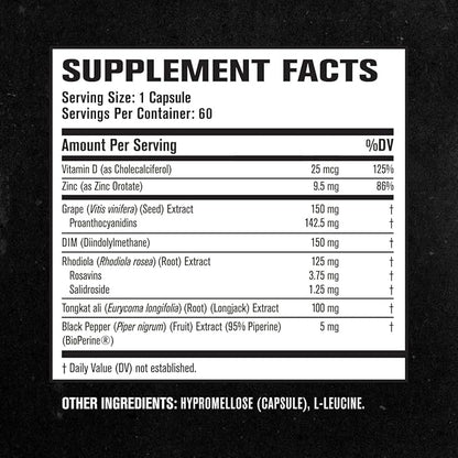 Jacked Factory Androsurge Estrogen Blocker for Men - Natural Testosterone Booster for Men &