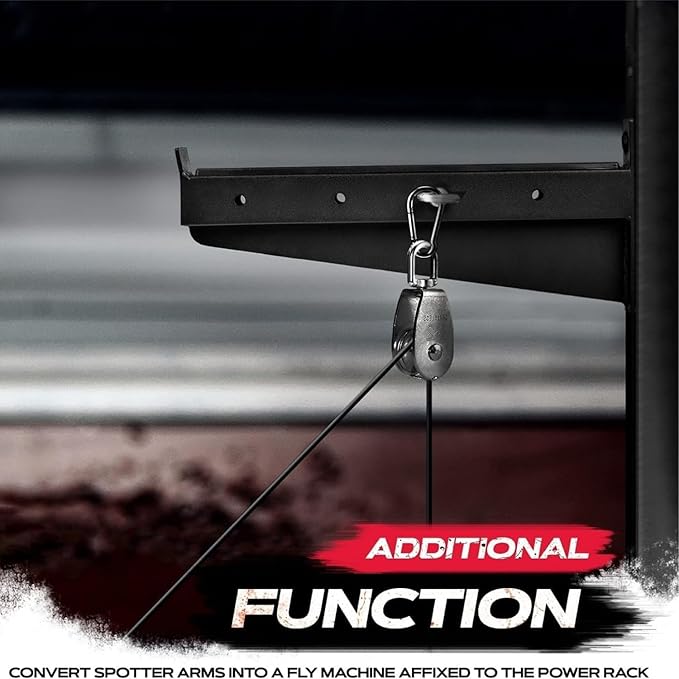 Yes4All Power Rack J-Hooks & Attachments ??Heavy Duty Barbell Holders Compatible with 2x2 & 3x3