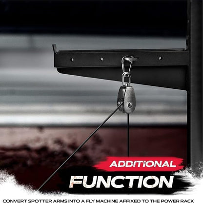 Yes4All Power Rack J-Hooks & Attachments ??Heavy Duty Barbell Holders Compatible with 2x2 & 3x3