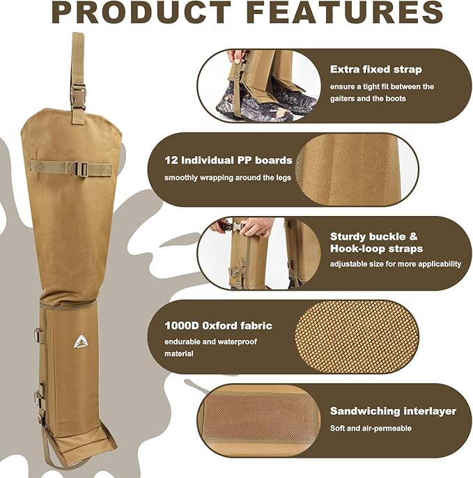 Snake Guard Chaps Waterproof Snake Chaps for Hunting Snake Bite Protection Gear Adjustable Size