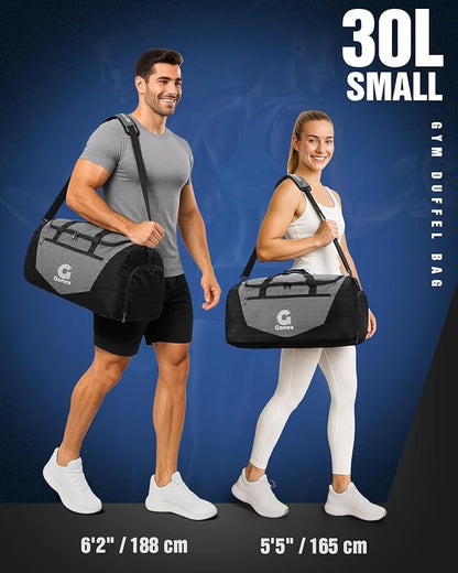 Gonex Gym Duffel Bag with Shoe Compartment Wet Pocket, Large Capacity Sports Duffle Bag for Men