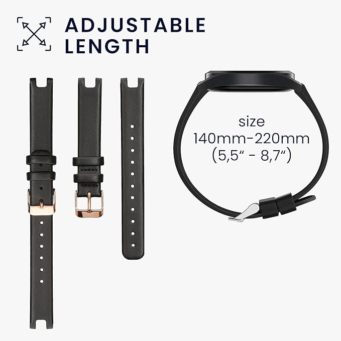 kwmobile Real Leather Watch Strap Compatible with Garmin Lily Sport - Fitness Tracker Replacement