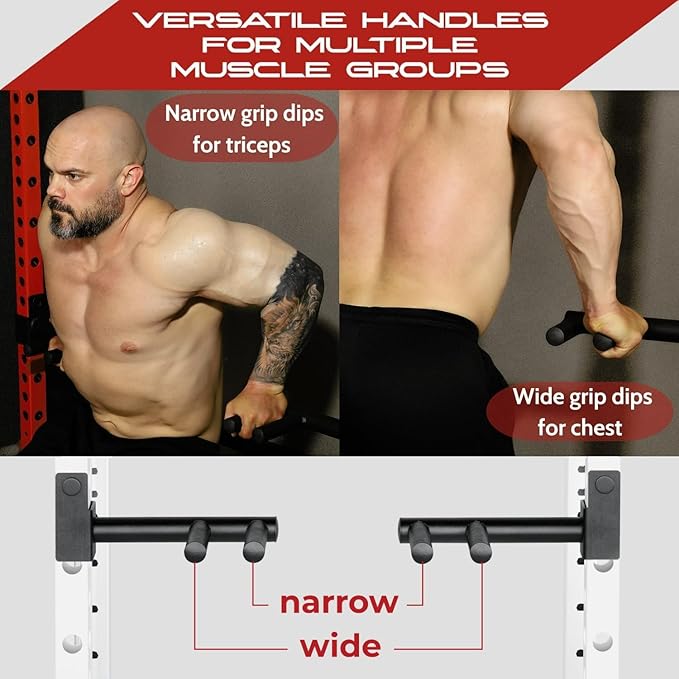 Yes4All Power Rack J-Hooks & Attachments – Heavy Duty Barbell Holders Compatible with 2x2 & 3x3