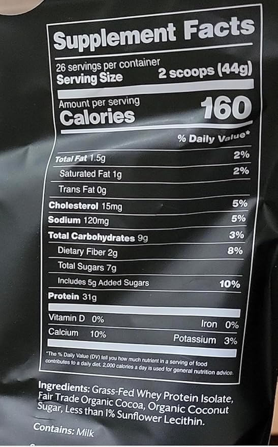 ProMix Nutrition Whey Protein Isolate Powder, Chocolate - Grass-Fed - ­Post Workout Fitness &