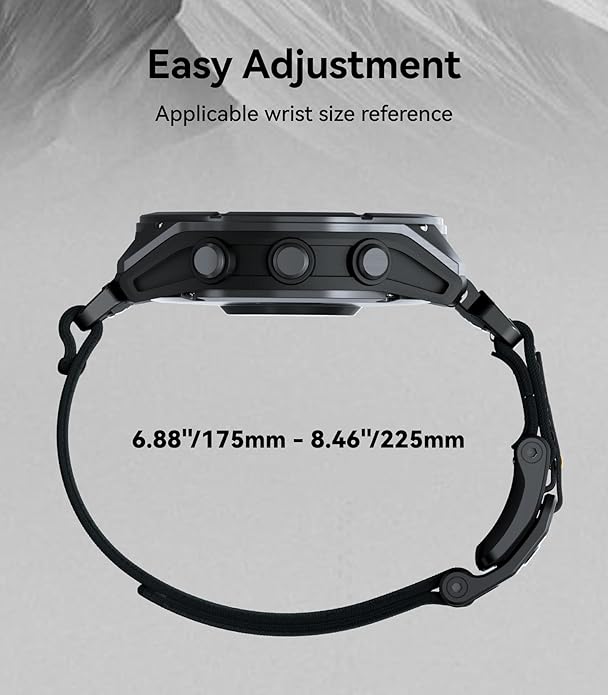 Aulumu C11 for Garmin Watch Band 26MM | Mag Buckle Slim Band | Memory Quick Release | Velvet Nylon