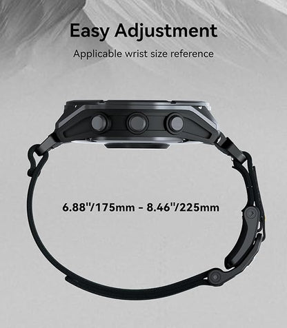 Aulumu C11 for Garmin Watch Band 26MM | Mag Buckle Slim Band | Memory Quick Release | Velvet Nylon