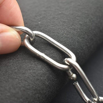 1/8 inch(3mm) Wire Diameter Stainless Steel Safety Chains 20 inch Long Link Rings Light Duty Coil