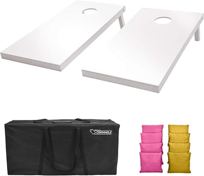 GoSports 4 ft x 2 ft Regulation Size Wooden Cornhole Boards Set - Includes Carrying Case and Over