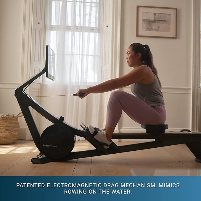 Hydrow Wave Rowing Machine with 16" HD Touchscreen & Speakers - Foldable | Live Home Workouts