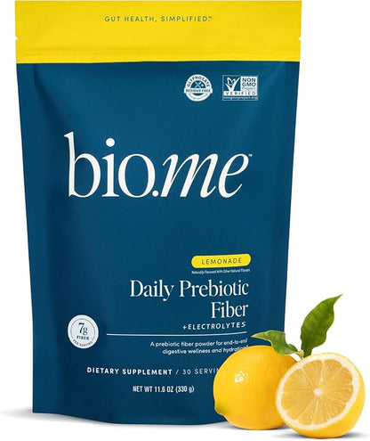 Daily Prebiotic Fiber Lemonade with Electrolytes - 7g Per Serving - Soluble Fiber Supplement Powder