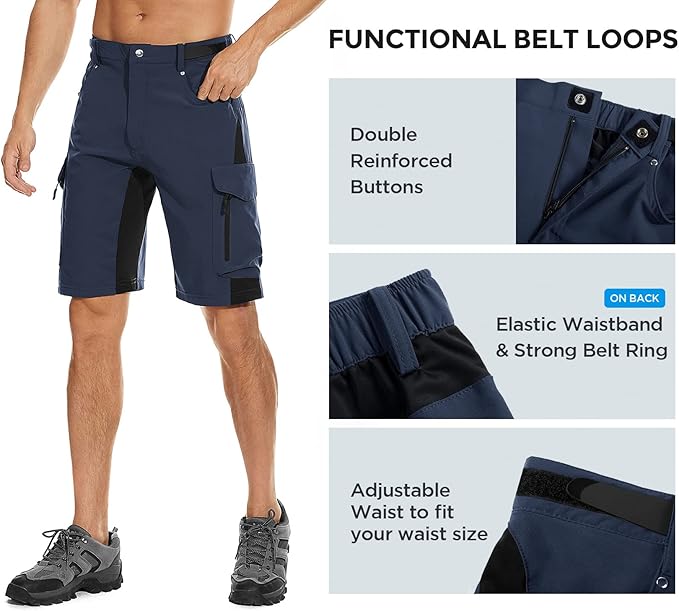 XKTTAC Men's Outdoor Quick Dry Lightweight Stretchy Shorts for Hiking, Tactical, Camping, Travel