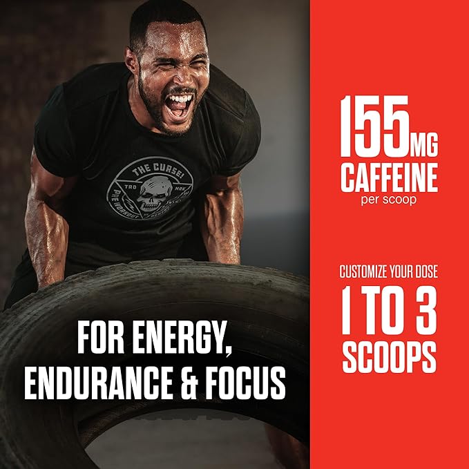 JNX SPORTS The Curse! Pre Workout Powder for Men & Women, Caffeine, Beta-Alanine, Creatine