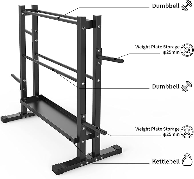 PPROIRON Dumbbell Rack, Heavy Duty Thickened with 1000Lbs Load Capacity, Extra Large Capacity
