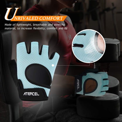 ATERCEL Weight Lifting Gloves Full Palm Protection, Workout Gloves for Gym, Cycling, Exercise