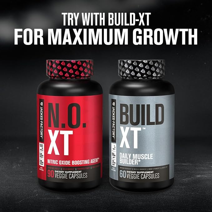Jacked Factory N.O. XT Nitric Oxide Supplements for Men w/Nitrosigine L Arginine L Citrulline