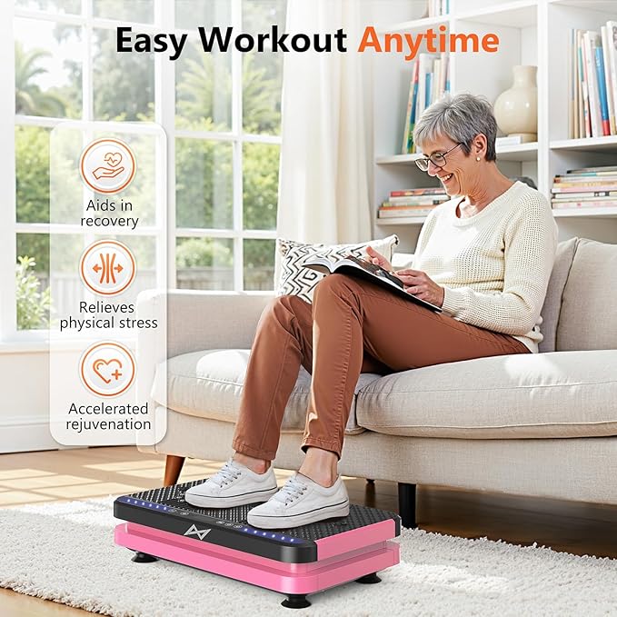 AXV Vibration Plate Fitness Platform Exercise Machine Vibrating Shaking Full Body Shaker Workout