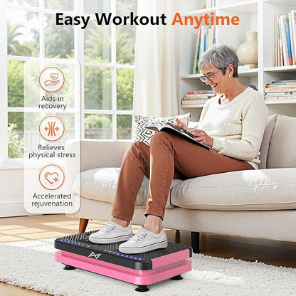 AXV Vibration Plate Fitness Platform Exercise Machine Vibrating Shaking Full Body Shaker Workout