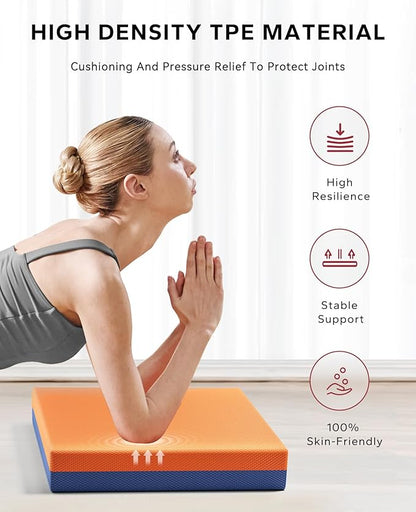 HAPBEAR Exercise Balance Pad - 15"x12" Non-Slip Textured Bottom Stability Training Mat - 2.25"
