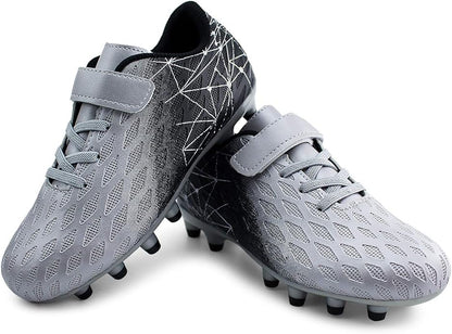 brooman Kids Firm Ground Soccer Cleats Boys Girls Athletic Outdoor Football Shoes