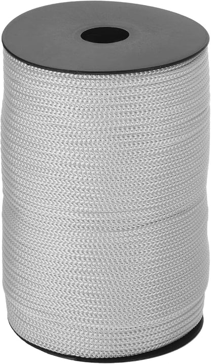 MECCANIXITY 5/32 Inch Polypropylene Rope Braided Ropes, 328ft Camping Rope Hollow Utility Cord for