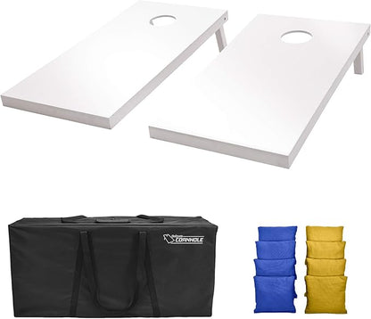 GoSports 4 ft x 2 ft Regulation Size Wooden Cornhole Boards Set - Includes Carrying Case and Over