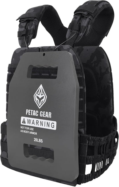 PETAC GEAR Tactical Weights Plates For Weighted Vest For Men Workout,5/10/15/20 LBS Weight Strength