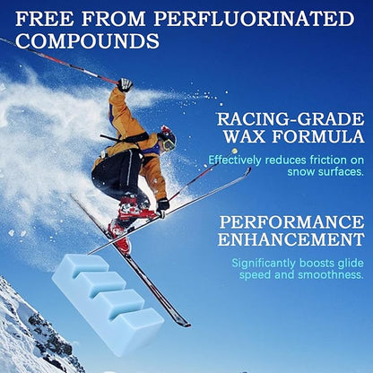 Snowboard Wax and Ski Wax-Universal Snow Block Wax for Any Seasonï¼?50 gm Block-Ski and Snowboard