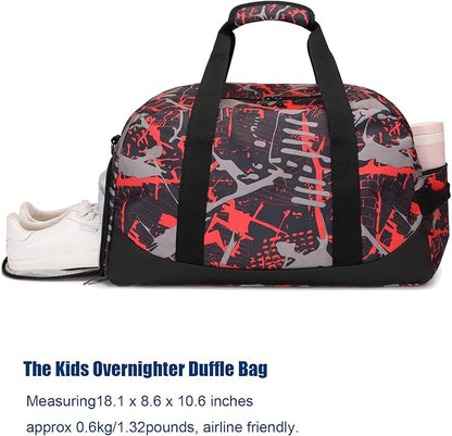 Octsky Sports Duffel Bag Gym Bag with Shoe Compartment Small Travel Overnight Bag Weekender