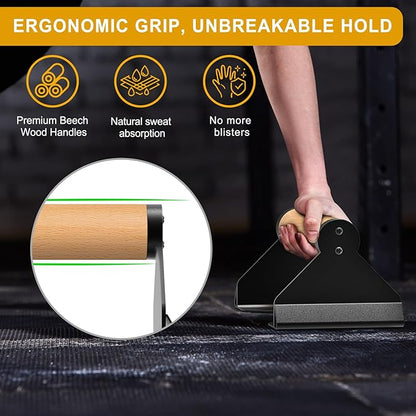 Kipika Push Up Bars, Pushup Stands, Ergonomic Wooden Handles, Anti-slip Rubber Base Pads