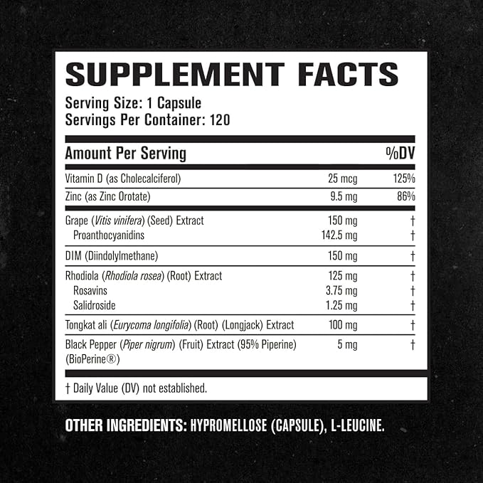 Jacked Factory Androsurge Estrogen Blocker for Men - Natural Testosterone Booster for Men &