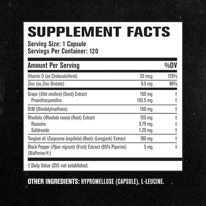 Jacked Factory Androsurge Estrogen Blocker for Men - Natural Testosterone Booster for Men &