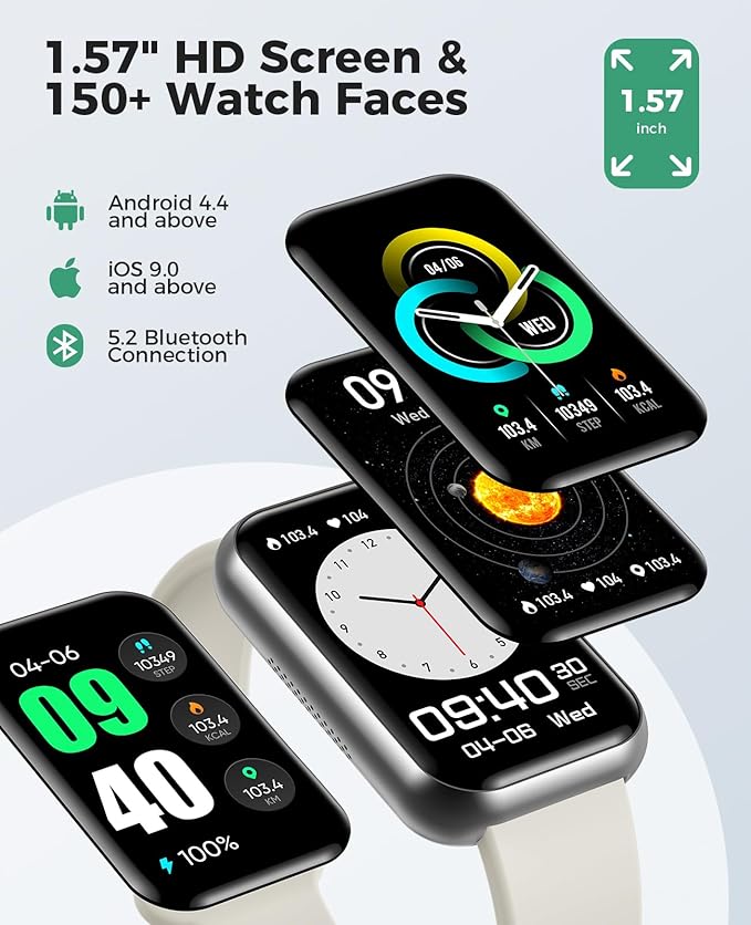 Smart Watch Fitness Tracker (Answer/Make Call), 24/7 Heart Rate Spo2 Blood Pressure Monitor Sleep