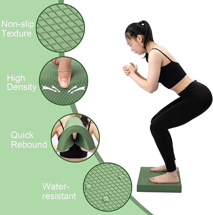 StrongTek Professional Foam Exercise Balance Pad - 15.8" x 13" x 2", High-Density TPE Foam Knee