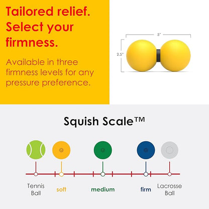 Rodo 2-in-1 Soft Peanut & Lacrosse Ball Roller | Deep Tissue Massage Tool for Fascia, Plantar