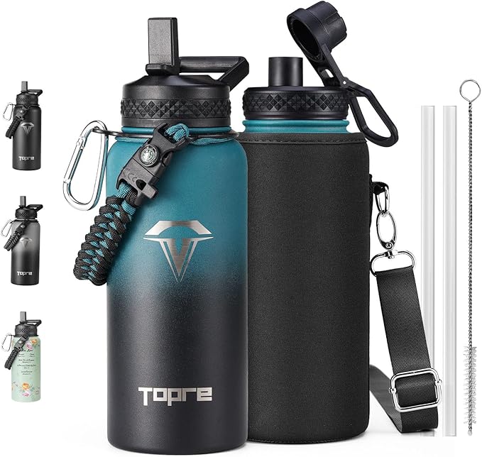 32oz Insulated Water Bottle,Stainless Steel Vacuum Water Bottle, BPA-Free & Leakproof -with