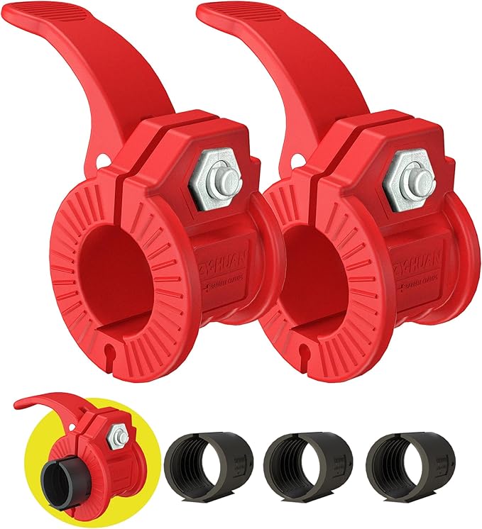 Barbell Clips 1 Inch Quick Release Weight Clamps 0.9-1.18inch Multi-Size Adjustable Olympic Clamps