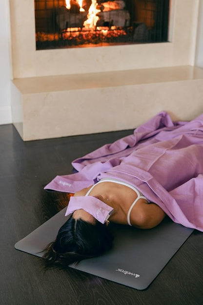 Weighted Eye Pillow - Flaxseeds & Lavender Eye Pillow Weighted for Restorative Yoga, Meditation &