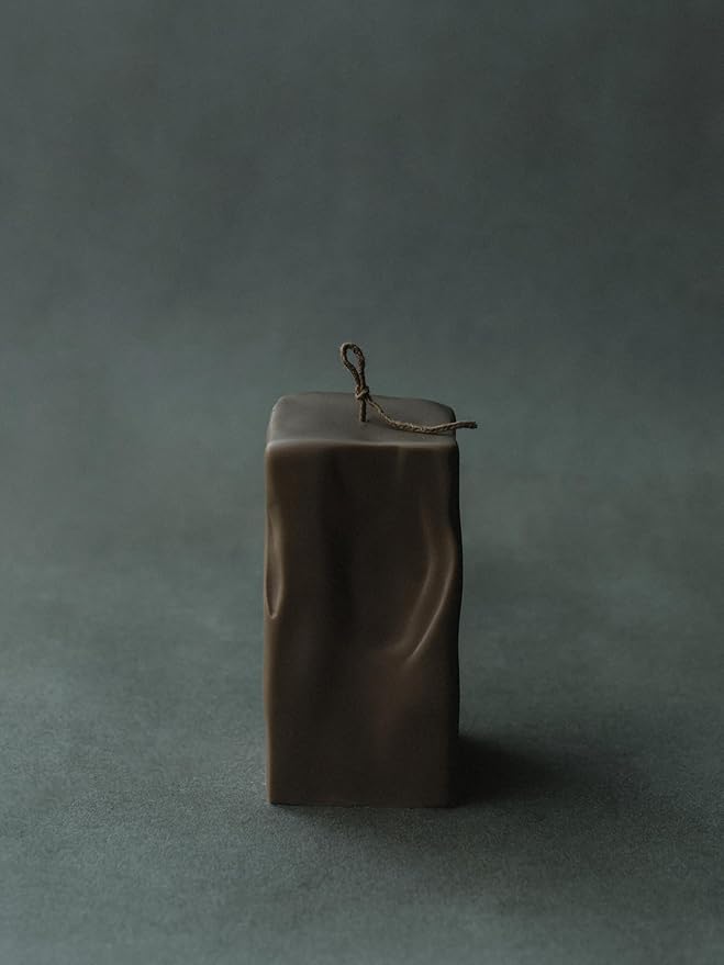 LAWA Raw Block Candle - Beautiful Handmade Pillar Scented Soy Wax Elegant Aesthetic Candle