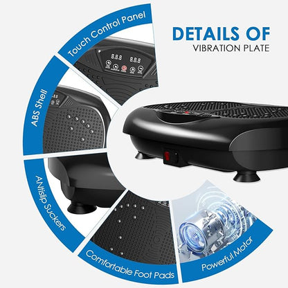 Vibration Plate Exercise Machine - Whole Body Workout Vibration Platform Lymphatic Drainage Machine
