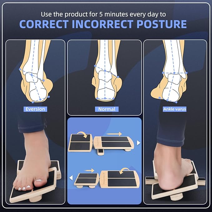 Ankle Foot Strengthener Exerciser for Sprained, Single Leg Balance Board, Posture Corrector, Foot