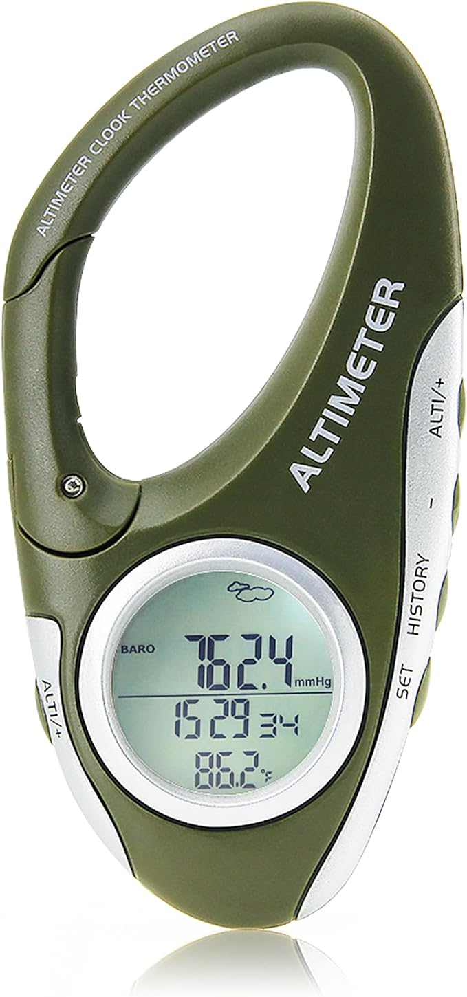 Digital Altimeter Portable Compass with Weather Forecast Multi Function Altimeter Barometer for