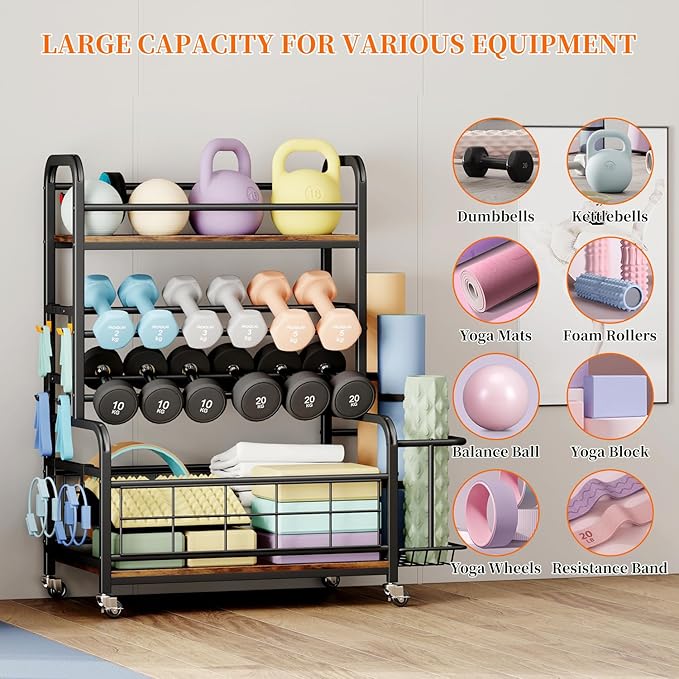 Homeiju 450LBS Dumbbell Rack,Weight Rack for Dumbbells,Weight Rack for Home Gym,Home Gym Storage