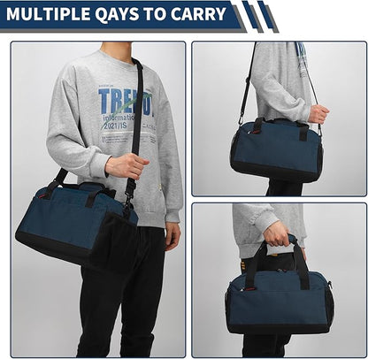 Small Gym Bag with Wet Pocket - 14 inch Mini Duffle Bag for Men & Women Lightweight Carry On Bag